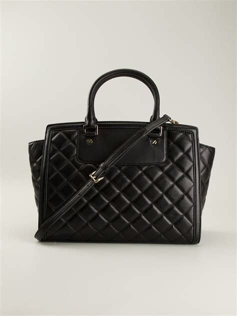 michael kors quilted crossbody black|black crossbody purse.